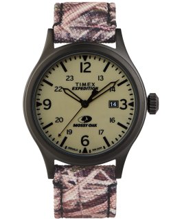 Timex x Mossy Oak Expedition Scout mit Stoffarmband, 40 mm Schwarz/braun/gr&uuml;n large