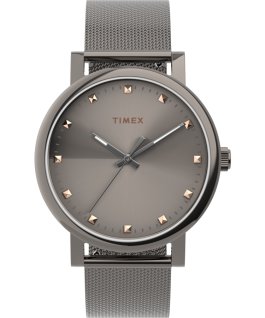 Originals mit Mesh-Edelstahlarmband, 38 mm Graublau/Titan/grau large