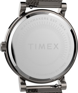 Originals mit Mesh-Edelstahlarmband, 38 mm Graublau/Titan/grau large