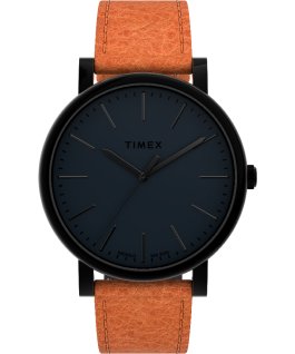 Originals mit Lederarmband, 42 mm Schwarz/braun large