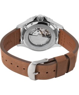 Navi XL Automatik mit Lederarmband, 41 mm Edelstahl/braun/gr&uuml;n large