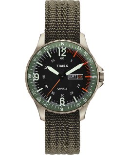 Navi Land, 38&nbsp;mm, mit Textilarmband Gr&uuml;n/gr&uuml;n large