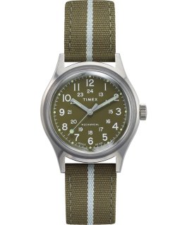 MK1 Mechanical 36mm Fabric Strap Watch Stainless-Steel/Green large