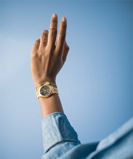 Waterbury Classic aus Edelstahl, 34 mm Zweifarbig/wei&szlig; large