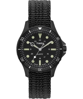 Navi Harbor mit Textilarmband, 38&nbsp;mm Schwarz/schwarz large