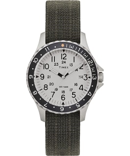 Navi Ocean mit Elastikarmband, 38 mm Edelstahl/gr&uuml;n/blau/schwarz large