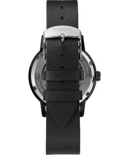 Timex x Snoopy Raumfahrer Marlin Automatik mit Lederarmband, 40 mm Edelstahl/schwarz/wei&szlig; large