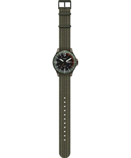 Navi Land 38mm Fabric Strap Watch Green/Green large