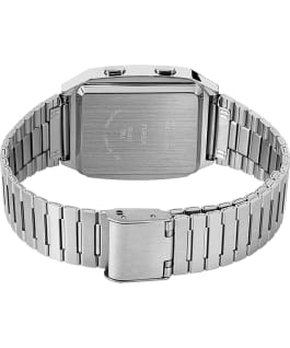 Q Timex Reissue Digital LCA 32.5mm Stainless Steel Bracelet Watch Stainless-Steel large