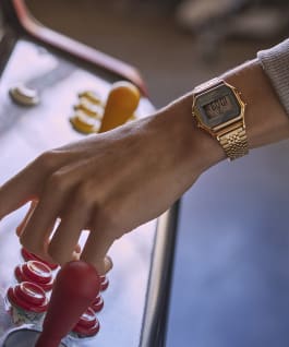 Timex T80 34mm Stainless Steel Bracelet Watch Gold-Tone/Gray large