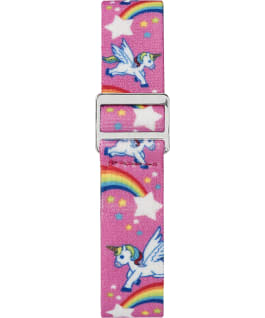 Kids Analog Strap Watch with Pattern Pink/White large