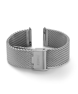 20mm Quick Release Mesh Band Silver-Tone large