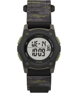 Kids Digital 35mm Fast Wrap Strap Watch Black/Green/Gray large