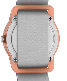 Timex x Space Snoopy Kids Analog mit elastischem Textilarmband, 28 mm Orange/Blau large