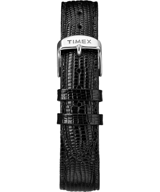 Marlin&reg; Hand-Wound 34mm Leather Strap Watch Black/Silver-Tone large