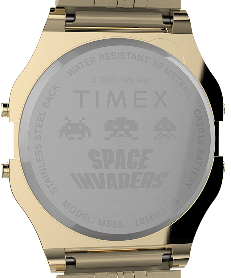 Timex T80 x Space Invaders 34mm Stainless Steel Bracelet Watch Gold-Tone large