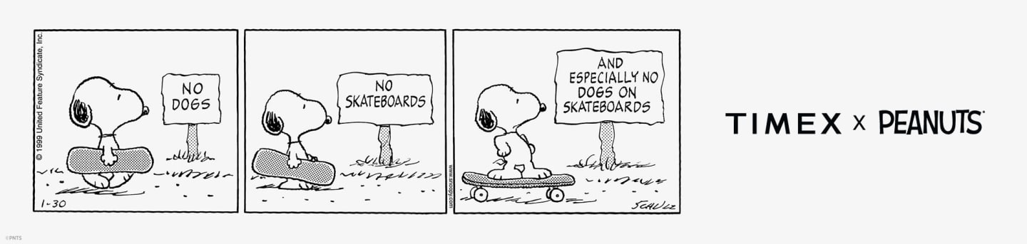 Timex x Peanuts Banner.